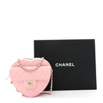 Lambskin Quilted Large CC In Love Heart Bag Light Pink