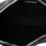 Nylon Tessuto Impuntu Quilted Crossbody Bag Black