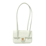 Shiny Caviar Mini Preppy Coco Shoulder Bag Light Blue