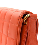 Lambskin Carre Quilted Le Maillon Satchel Orange