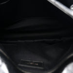 Crinkled Calfskin Matelasse Monogram Large Niki Chain Satchel Black