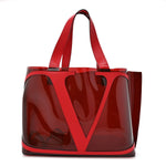 PVC Vlogo Small Escape Tote Red