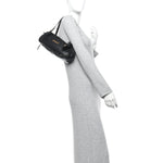 Lambskin Tag Bowling Bag Black