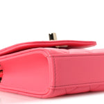 Lambskin Quilted Mini Trendy CC Chain Wallet Pink