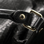 Snakeskin Large Sukey Tote Black