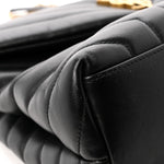 Calfskin Y Quilted Monogram Medium Loulou Chain Satchel Black