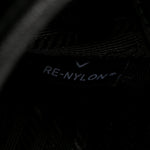 Re-Nylon Saffiano Pocket Double Snap Buckle Shoulder Bag Black