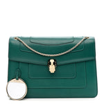 Calfskin Serpenti Forever Shoulder Bag Emerald Green