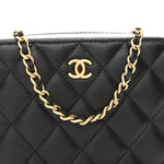 Lambskin Quilted CC Pearl Crush Camera Case Black