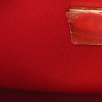 Calfskin Shearling Quilted Small Boy Messenger Bag Red