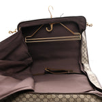 GG Supreme Monogram Textured Dollar Calfskin Web Ophidia Savoy Garment Bag Beige Ebony New Acero
