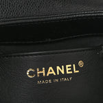 Caviar Quilted Mini Messenger Flap Black