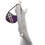 Jacquard Check Medium Rocking Horse Crossbody Pansy