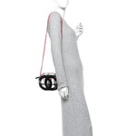 Tweed Lambskin Quilted Coco Midnight Camera Case White Black Multicolor