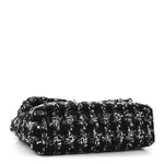 Tweed Quilted Large Chanel 19 Flap Black Silver Ecru