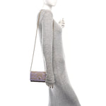 Monogram Jumbo GG Textured Dollar Calfskin Ophidia Continental Wallet On Chain Beige Lapis