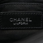Calfskin Quilted CC Uniform Flap Belt Bag Black