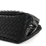 Nappa Intrecciato Small Campana Shoulder Bag Black