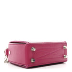 Silky Amish Grain Calfskin Box Shoulder Bag 19 Pink