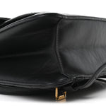 Aged Calfskin Quilted Double You Backpack Black