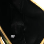 Jacquard Calfskin Triangolo Symbole Embroidered Mini Triangle Double Bag Black Edera