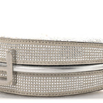 Crystal Vitello Laminato Suede FF Nano Fendigraphy Hobo Charm Grey