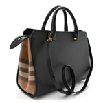 Calfskin Mega Check Small Banwell Tote Black