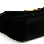 Velvet Matelasse Mini GG Marmont Shoulder Bag Black