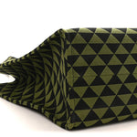 Jacquard Saffiano Triangolo Symbole Embroidered Shopping Tote Black Edera