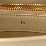 Satinated Calfskin Small 16 Top Handle Bag Beige