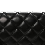 Lambskin Quilted Maxi Double Flap Black