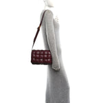Nappa Maxi Intreccio Padded Cassette Crossbody Bag Barolo