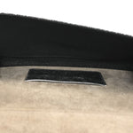 Glitter Fabric Erica Chain Clutch  Anthracite