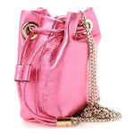 Metallic Nappa Mini Marcheline Shoulder Bag Peony