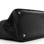 Grained Calfskin Large Shopping Fever Tote Black