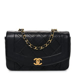 Lambskin Quilted Small Single Flap Black