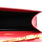 Nappa Patent Calfskin Two-Toned Small Monogram Kate Satchel Off White Oxblood Red