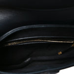 Grained Calfskin Saddle Bag Black