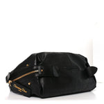 Shiny Grained Calfskin Macrocannage Medium D-Journey Bag Black