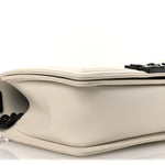 Calfskin Quilted Medium Boy Flap White