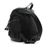 Nylon Grained Calfskin Watson Diaper Bag Black