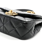 Lambskin Quilted Mini Flap Black