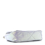 Iridescent Calfskin Quilted Medium Chanel 19 Flap Light Purple Blue