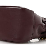Lambskin Matelasse Monogram Mini Jamie Shoulder Pouch Bag Rouge Cabernet