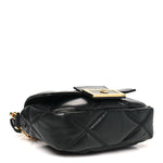 Calfskin Quilted Medusa Small Top Handle Shoulder Bag Black