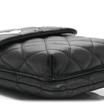 Calfskin Quilted Cambon Crossbody Messenger Black White
