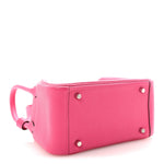 Taurillon Clemence Mini Lindy 20 Rose Shocking