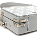 Coated Canvas CD Diamond Lock Mini Case  Gray
