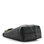 Grained Calfskin Small Spin Tote Black