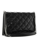 Lambskin Quilted Mini Becky Chain Bag Black